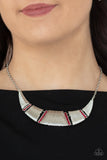 Going Through Phases - Red Necklace - Paparazzi Accessories Necklace Bedazzle Me Pretty Mobile Fashion Boutique