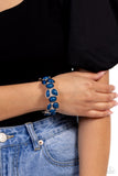 Gondola Groves - Blue Bracelet - Paparazzi Accessories Bracelet Bedazzle Me Pretty Mobile Fashion Boutique