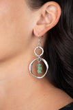 Good-Natured Spirit - Green Earrings - Paparazzi Accessories Earrings Bedazzle Me Pretty Mobile Fashion Boutique