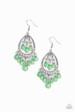 Gorgeously Genie - Green Earrings - Paparazzi Accessories Earrings Bedazzle Me Pretty Mobile Fashion Boutique