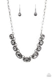 Gorgeously Glacial - Black Necklace - Paparazzi Accessories Necklace Bedazzle Me Pretty Mobile Fashion Boutique