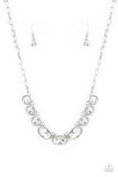 Gorgeously Glacial - White Necklace - Paparazzi Accessories Necklace Bedazzle Me Pretty Mobile Fashion Boutique