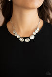 Gorgeously Glacial - White Necklace - Paparazzi Accessories Necklace Bedazzle Me Pretty Mobile Fashion Boutique