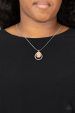 Gorgeously Glimmering - Orange Necklace - Paparazzi Accessories Necklace Bedazzle Me Pretty Mobile Fashion Boutique