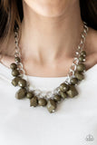 Gorgeously Globetrotter - Green Necklace - Paparazzi Accessories Necklace Bedazzle Me Pretty Mobile Fashion Boutique