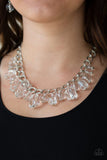 Gorgeously Globetrotter - White Necklace - Paparazzi Accessories Necklace Bedazzle Me Pretty Mobile Fashion Boutique