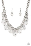 Gorgeously Globetrotter - White Necklace - Paparazzi Accessories Necklace Bedazzle Me Pretty Mobile Fashion Boutique
