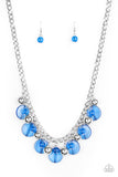Gossip Glam - Blue Necklace - Paparazzi Accessories Necklace Bedazzle Me Pretty Mobile Fashion Boutique