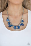 Gossip Glam - Blue Necklace - Paparazzi Accessories Necklace Bedazzle Me Pretty Mobile Fashion Boutique