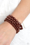 Gossip PEARL - Brown Bracelet - Paparazzi Accessories Bracelet Bedazzle Me Pretty Mobile Fashion Boutique