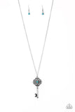 Got It On Lock - Blue Necklace - Paparazzi Accessories Necklace Bedazzle Me Pretty Mobile Fashion Boutique
