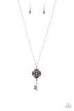 Got It On Lock - Pink Necklace - Paparazzi Accessories Necklace Bedazzle Me Pretty Mobile Fashion Boutique
