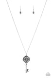 Got It On Lock - Silver Necklace - Paparazzi Accessories Necklace Bedazzle Me Pretty Mobile Fashion Boutique