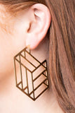 Gotta Get GEO-ing - Gold Earrings - Paparazzi Accessories Earrings Bedazzle Me Pretty Mobile Fashion Boutique