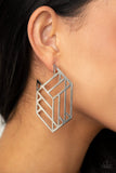 Gotta Get GEO-ing - Silver Earrings - Paparazzi Accessories Earrings Bedazzle Me Pretty Mobile Fashion Boutique