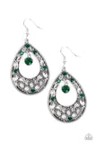 Gotta Get That Glow - Green Earrings - Paparazzi Accessories Earrings Bedazzle Me Pretty Mobile Fashion Boutique