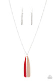 Grab a Paddle - Red Necklace - Paparazzi Accessories Necklace Bedazzle Me Pretty Mobile Fashion Boutique