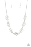 GRACE to the Top - White Necklace - Paparazzi Accessories Necklace Bedazzle Me Pretty Mobile Fashion Boutique