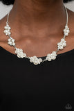 GRACE to the Top - White Necklace - Paparazzi Accessories Necklace Bedazzle Me Pretty Mobile Fashion Boutique