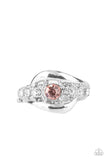 Graceful Gallantry - Pink Ring - Paparazzi Accessories Ring Bedazzle Me Pretty Mobile Fashion Boutique