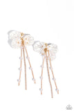 Graceful Gesture - Gold Post Earrings - Paparazzi Accessories Post Earrings Bedazzle Me Pretty Mobile Fashion Boutique