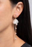 Graceful Gesture - Gold Post Earrings - Paparazzi Accessories Post Earrings Bedazzle Me Pretty Mobile Fashion Boutique