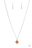 Gracefully Gemstone - Orange Necklace - Paparazzi Accessories Necklace Bedazzle Me Pretty Mobile Fashion Boutique
