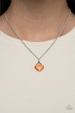 Gracefully Gemstone - Orange Necklace - Paparazzi Accessories Necklace Bedazzle Me Pretty Mobile Fashion Boutique