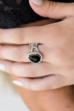 Grammy Grandeur - Black Ring - Paparazzi Accessories Ring Bedazzle Me Pretty Mobile Fashion Boutique