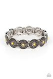 Granada Garden Party - Yellow Bracelet - Paparazzi Accessories Bracelet Bedazzle Me Pretty Mobile Fashion Boutique
