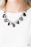Grand Canyon Grotto - Black Necklace - Paparazzi Accessories Necklace Bedazzle Me Pretty Mobile Fashion Boutique