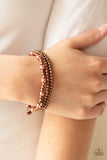 GRANDIOSE Slam - Copper Bracelet - Paparazzi Accessories Bracelet Bedazzle Me Pretty Mobile Fashion Boutique