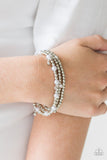 GRANDIOSE Slam - Silver Bracelet - Paparazzi Accessories Bracelet Bedazzle Me Pretty Mobile Fashion Boutique