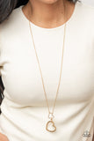 Grandma Glow - Gold Necklace - Paparazzi Accessories Necklace FS-Bedazzle Me Pretty Mobile Fashion Boutique
