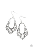 Grapevine Glamour - Silver Earrings - Paparazzi Accessories Earrings Bedazzle Me Pretty Mobile Fashion Boutique
