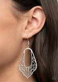 Grapevine Glamour - Silver Earrings - Paparazzi Accessories Earrings Bedazzle Me Pretty Mobile Fashion Boutique