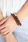 Grecian Glamour - Brown Bracelet - Paparazzi Accessories Bracelet Bedazzle Me Pretty Mobile Fashion Boutique