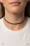 Grecian Grace - Black Necklace - Paparazzi Accessories Necklace Bedazzle Me Pretty Mobile Fashion Boutique