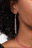 Grecian Grace - Red Necklace - Paparazzi Accessories Necklace Bedazzle Me Pretty Mobile Fashion Boutique
