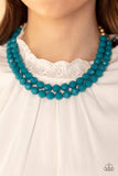 Greco Getaway - Blue Necklace - Paparazzi Accessories Necklace Bedazzle Me Pretty Mobile Fashion Boutique