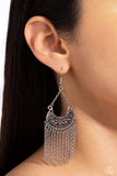 Greco Goddess - Silver Earrings - Paparazzi Accessories Earrings Bedazzle Me Pretty Mobile Fashion Boutique