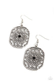 Greco-Roman Romance - Black Earrings - Paparazzi Accessories Earrings Bedazzle Me Pretty Mobile Fashion Boutique