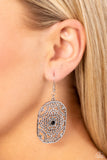 Greco-Roman Romance - Black Earrings - Paparazzi Accessories Earrings Bedazzle Me Pretty Mobile Fashion Boutique