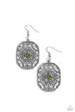 Greco-Roman Romance - Green Earrings - Paparazzi Accessories Earrings Bedazzle Me Pretty Mobile Fashion Boutique