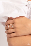 Greek Garden - Rose Gold Ring - Paparazzi Accessories Ring Bedazzle Me Pretty Mobile Fashion Boutique