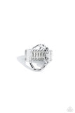 Greek Garden - Silver Ring - Paparazzi Accessories Ring Bedazzle Me Pretty Mobile Fashion Boutique