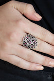 Grenada Gardens - Pink Ring - Paparazzi Accessories Ring Bedazzle Me Pretty Mobile Fashion Boutique