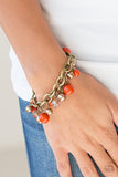 Grit and Glamour - Orange Bracelet - Paparazzi Accessories Bracelet Bedazzle Me Pretty Mobile Fashion Boutique