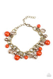 Grit and Glamour - Orange Bracelet - Paparazzi Accessories Bracelet Bedazzle Me Pretty Mobile Fashion Boutique
