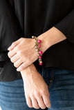 Grit and Glamour - Pink Bracelet - Paparazzi Accessories Bracelet Bedazzle Me Pretty Mobile Fashion Boutique